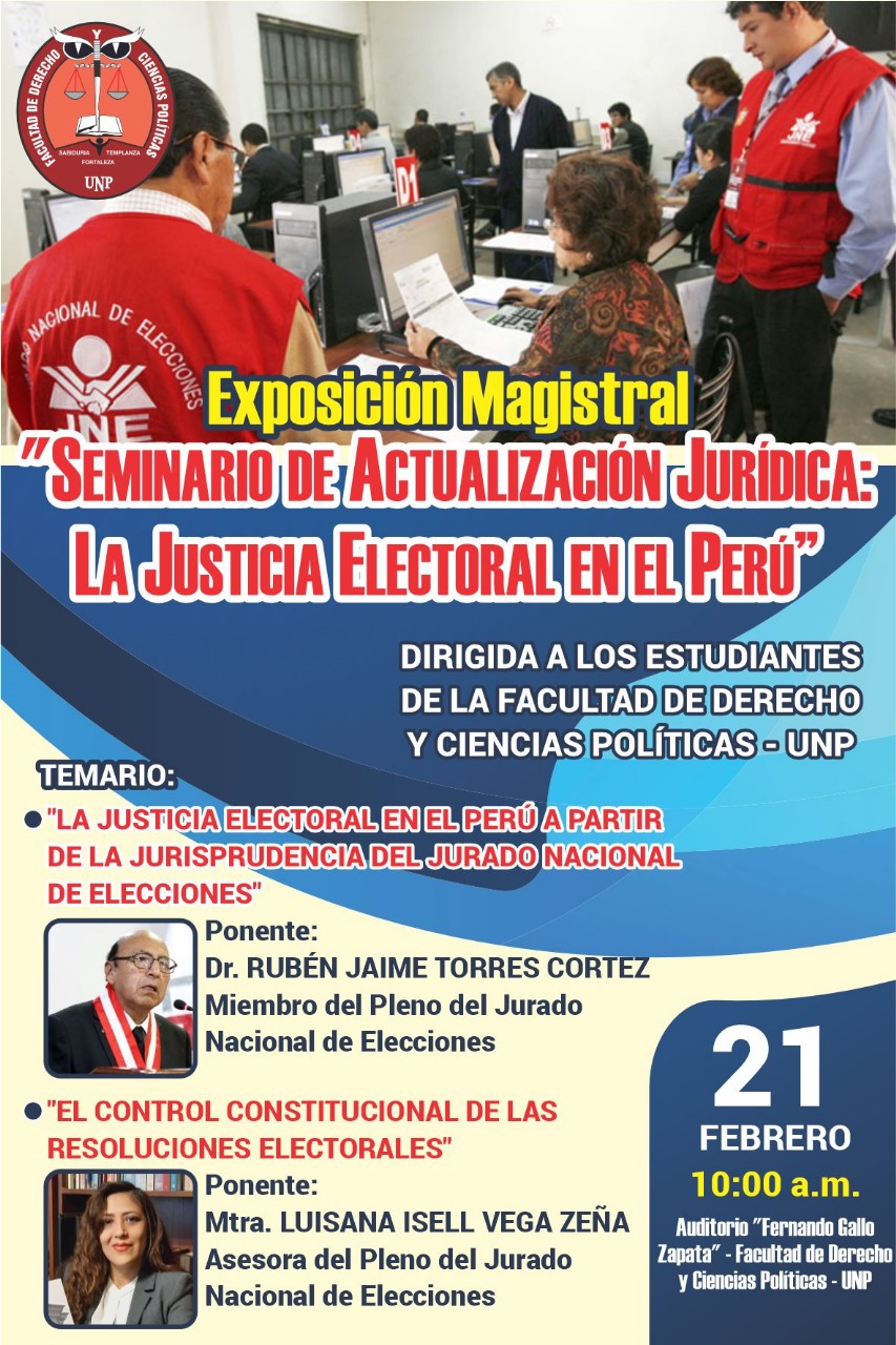 SEMINARIO DE ACTUALIZACIÓN JURÍDICA: LA JUSTICIA ELECTORAL EN EL PERÚ