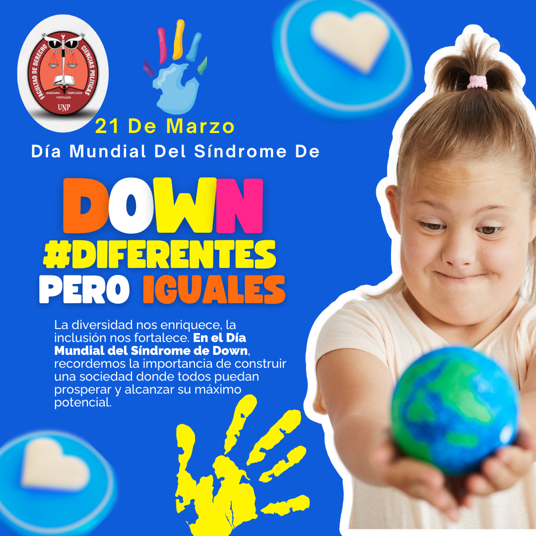 Post Instagram Día Mundial Del Síndrome De Down Moderno Fondo Azul