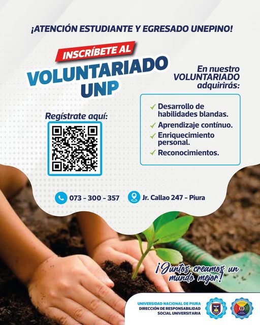 ÚNETE AL VOLUNTARIADO!Facultad de Derecho y Ciencias Políticas – UNP