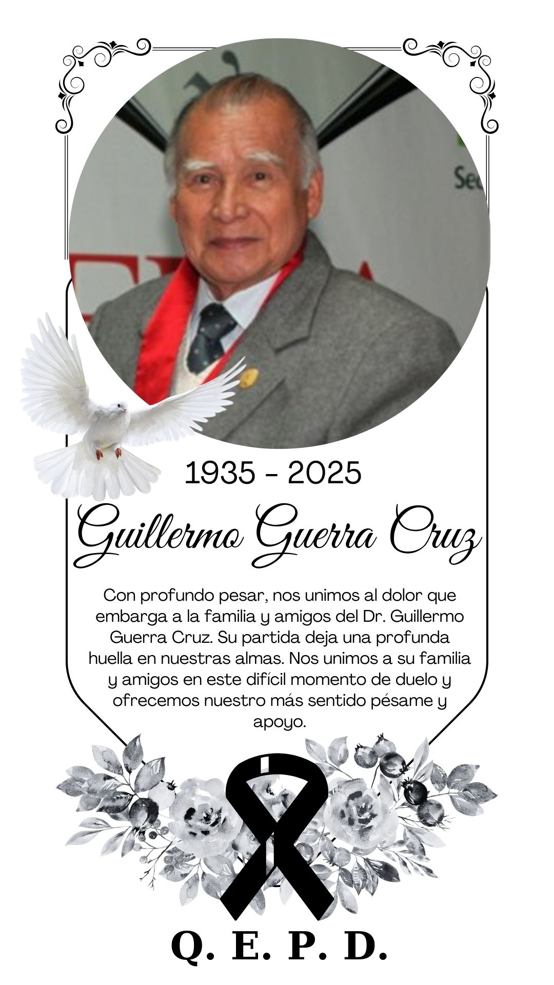 COMUNICADO DE CONDOLENCIAS