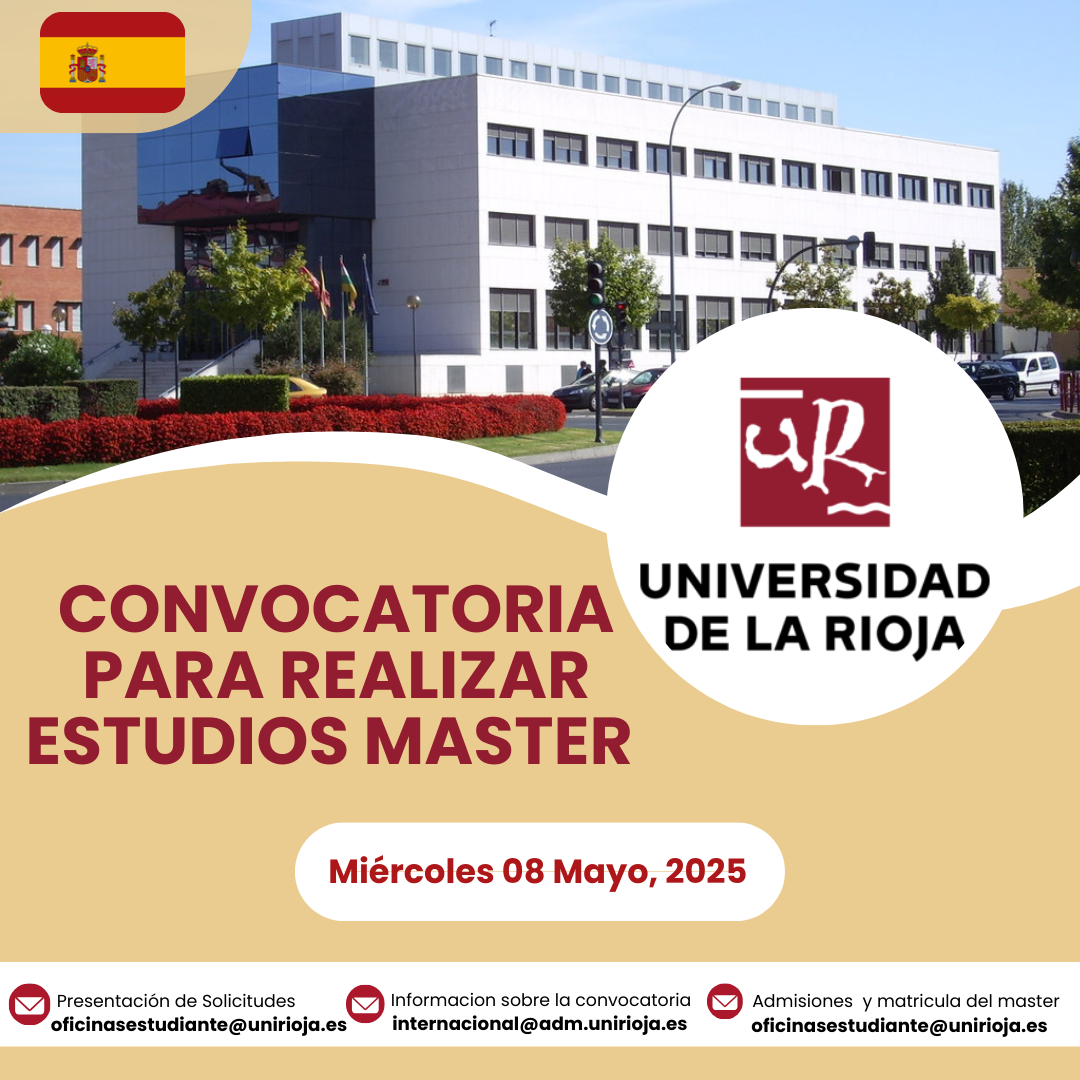 Convocatoria de Becas para Estudios de Máster en la Universidad de La Rioja – España
