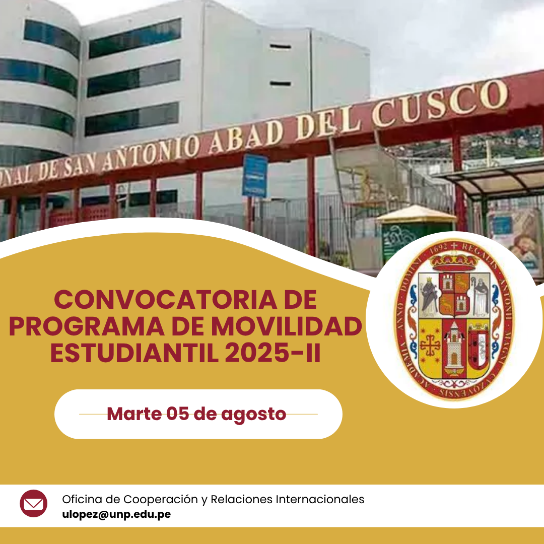 CONVOCATORIA DE MOVILIDAD ESTUDIANTIL 2025-II