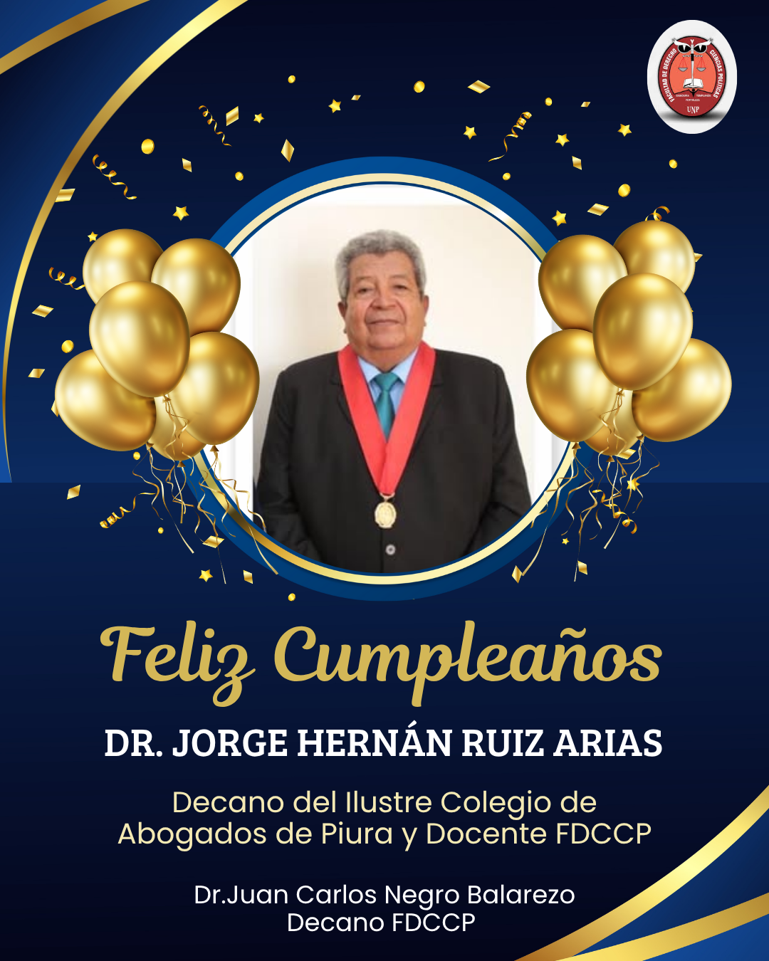 FELIZ CUMPLEAÑOS DOCENTE – Dr. Jorge Hernán  Ruiz Arias