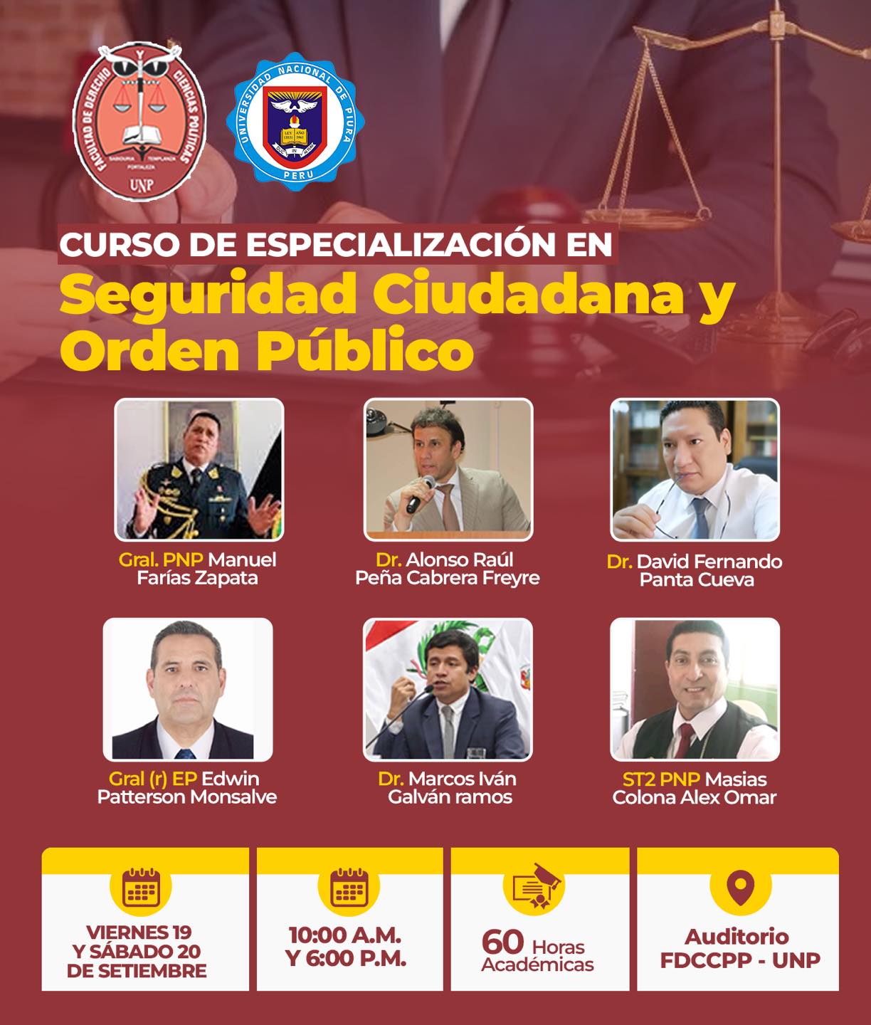 CURSO DE ESPECIALIZACIÓN EN SEGURIDAD CIUDADANA Y ORDEN PÚBLICO