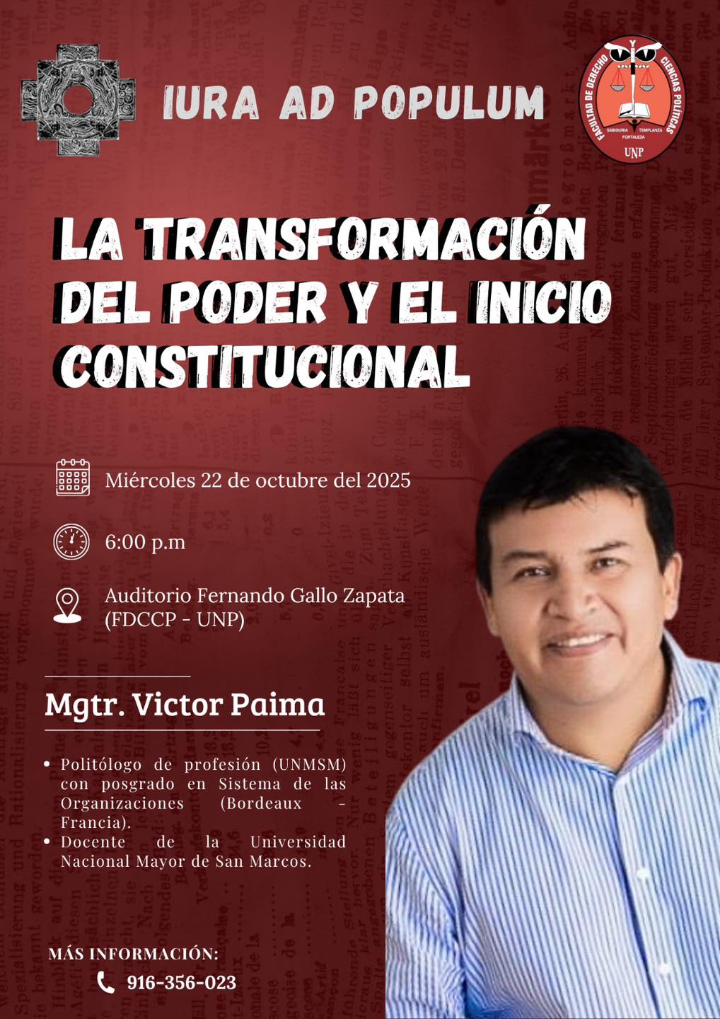 Conferencia: “La Transformación del Poder y el Inicio Constitucional”