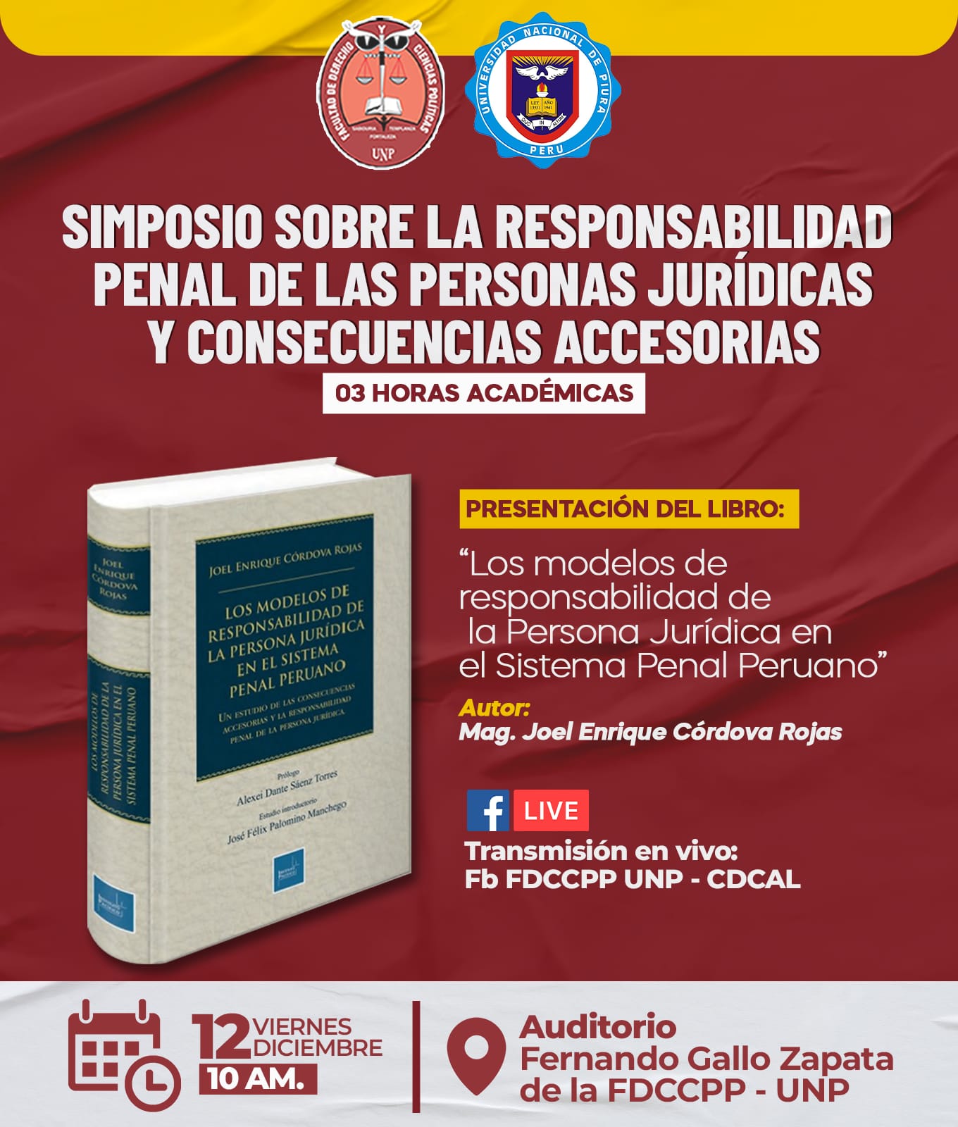 Presentación de Libro: «Los Modelos de Responsabilidad de la Persona Jurídica en el Sistema Penal Peruano»