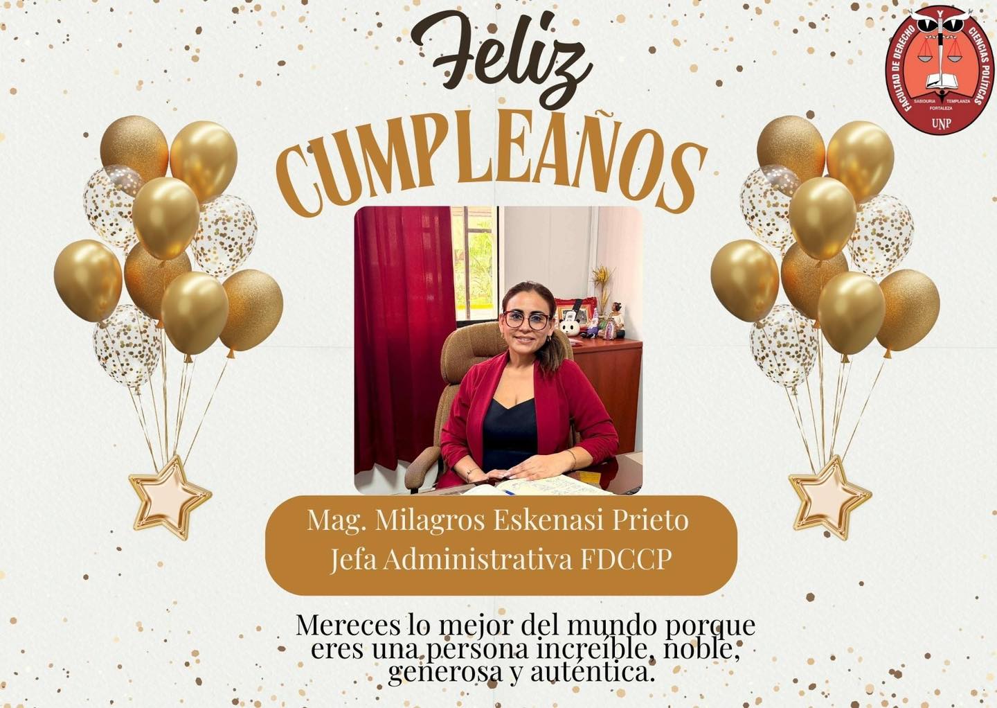 FELIZ CUMPLEAÑOS Mag. Milagros Eskenasi Prieto
