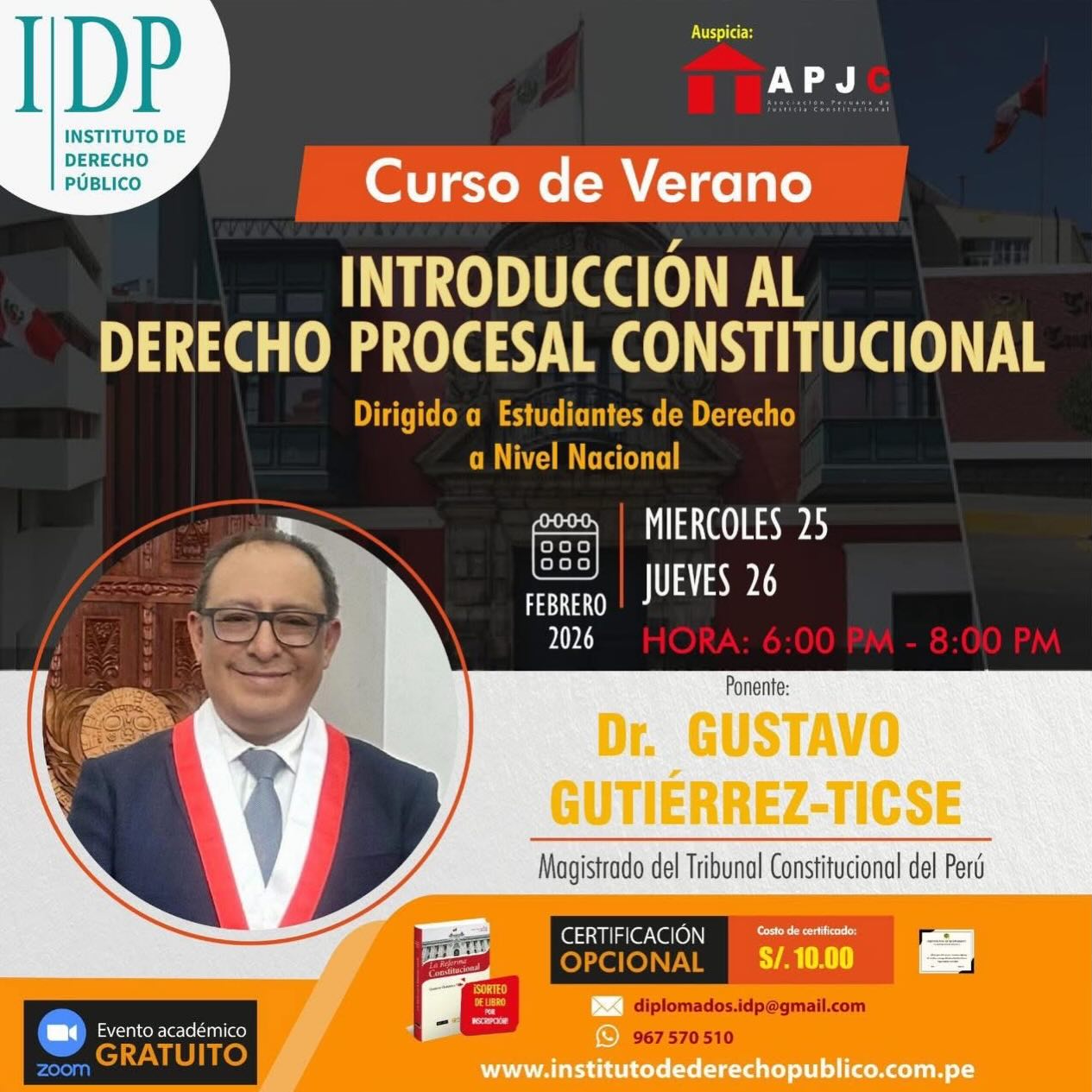 CURSO DE VERANO: INTRODUCCIÓN AL DERECHO PROCESAL CONSTITUCIONAL