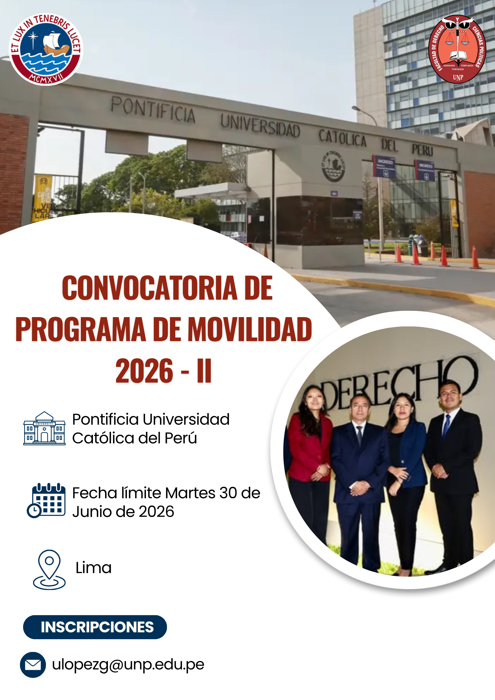 CONVOCATORIA AL PROGRAMA DE MOVILIDAD ESTUDIANTIL NACIONAL 2026-II