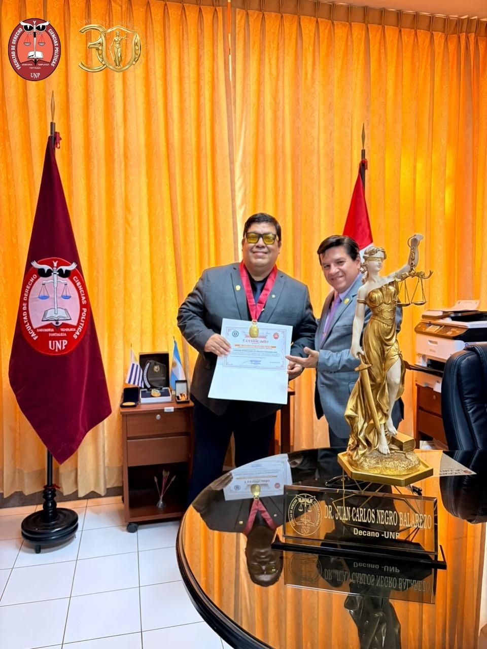 FACULTAD DE DERECHO UNP RECIBE LA VISITA DEL COORDINADOR DE LA ESCUELA DE DERECHO DE LA UCV