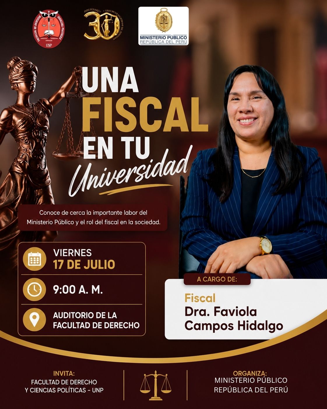«UNA FISCAL EN TU UNIVERSIDAD» LLEGA A LA FACULTAD DE DERECHO Y CIENCIAS POLÍTICAS – UNP