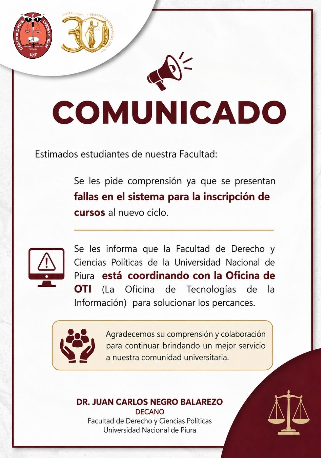 COMUNICADO