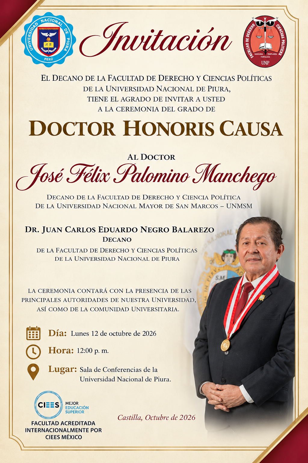 CEREMONIA DE GRADO DE DOCTOR HONORIS CAUSA